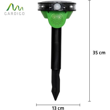 Répulsif Solaire pour Oiseaux – Son et Flash LED - Dimensions