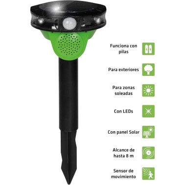 Répulsif Solaire pour Oiseaux – Son et Flash LED - Gardigo