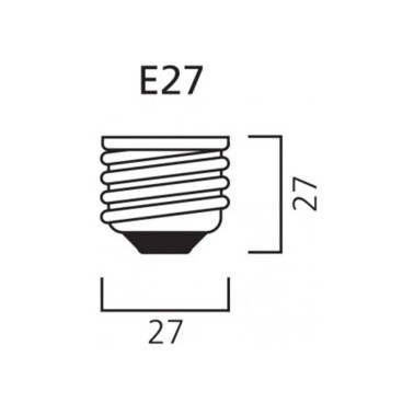 Lampe E27 20W pour Désinsectiseur Dimensions