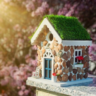 Maison en Pierre pour Oiseaux Terrasse