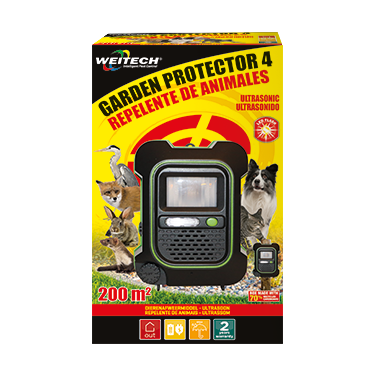 Garden Protector 4 avec Flash | Répulsif Ultrasonique pour Animaux