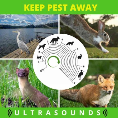 Garden Protector 4 avec Flash | Répulsif Ultrasonique pour Animaux