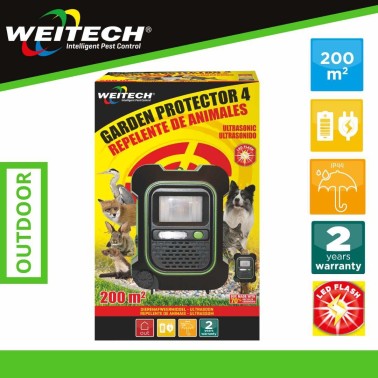 Garden Protector 4 avec Flash | Répulsif Ultrasonique pour Animaux