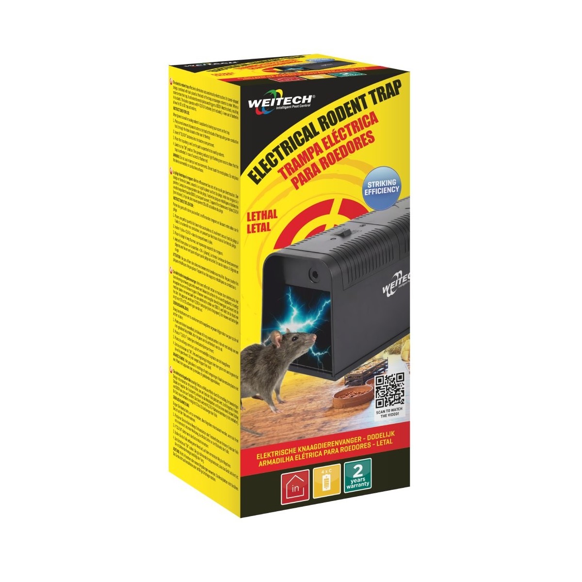 Piège Électrique pour Rats et Souris – Weitech WK0650